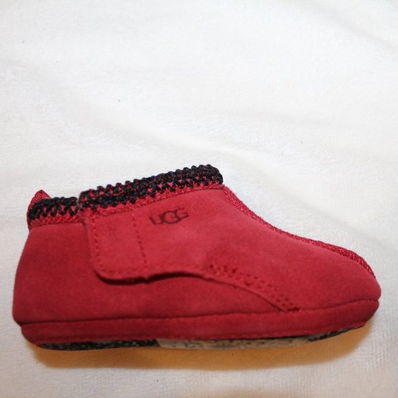 NIB UGG TASMAN RED SUEDE SHEARLING INFANT BOOTS BOOTIES - Picture 5 of 6
